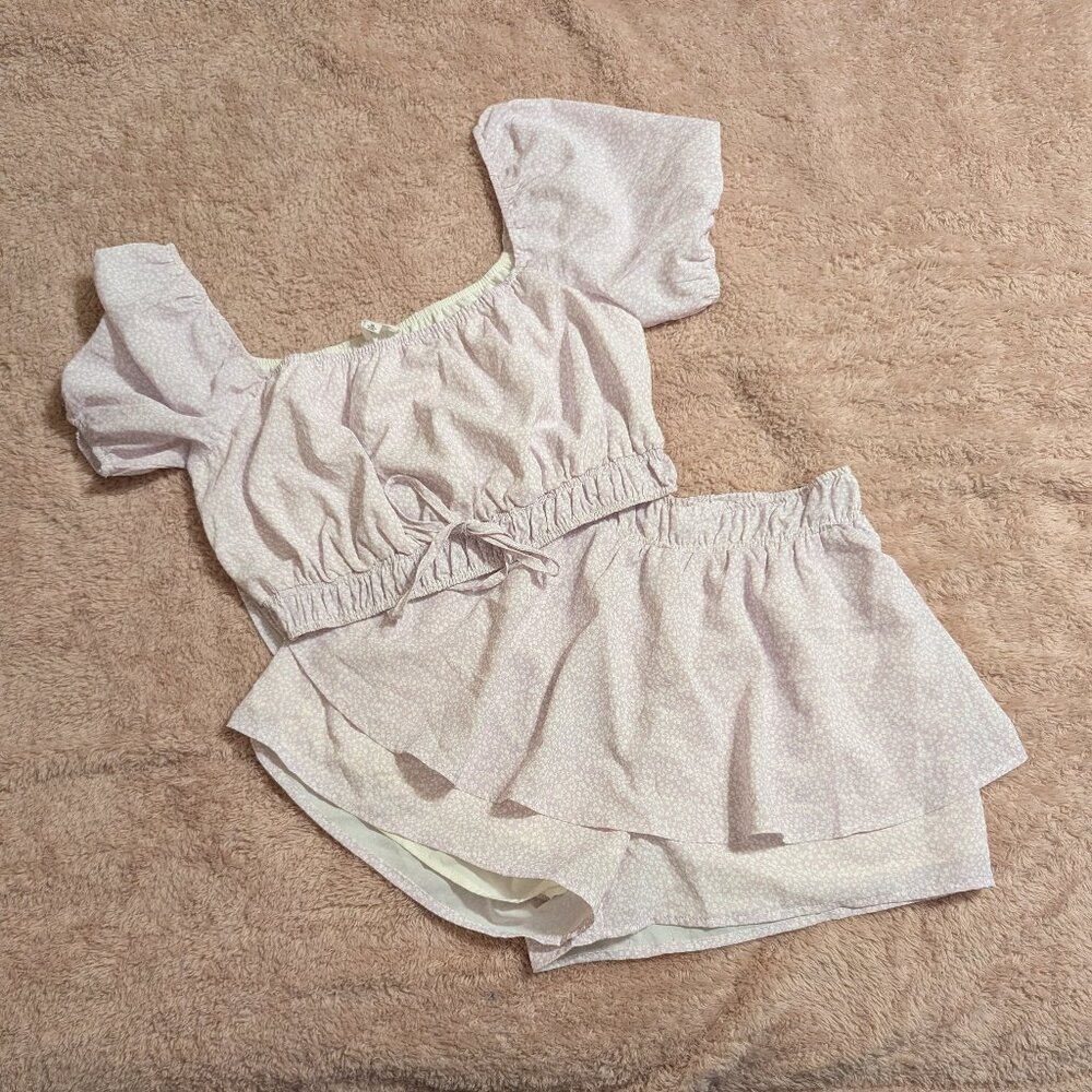 Le Lis Crop Top/Skort Set, Size M